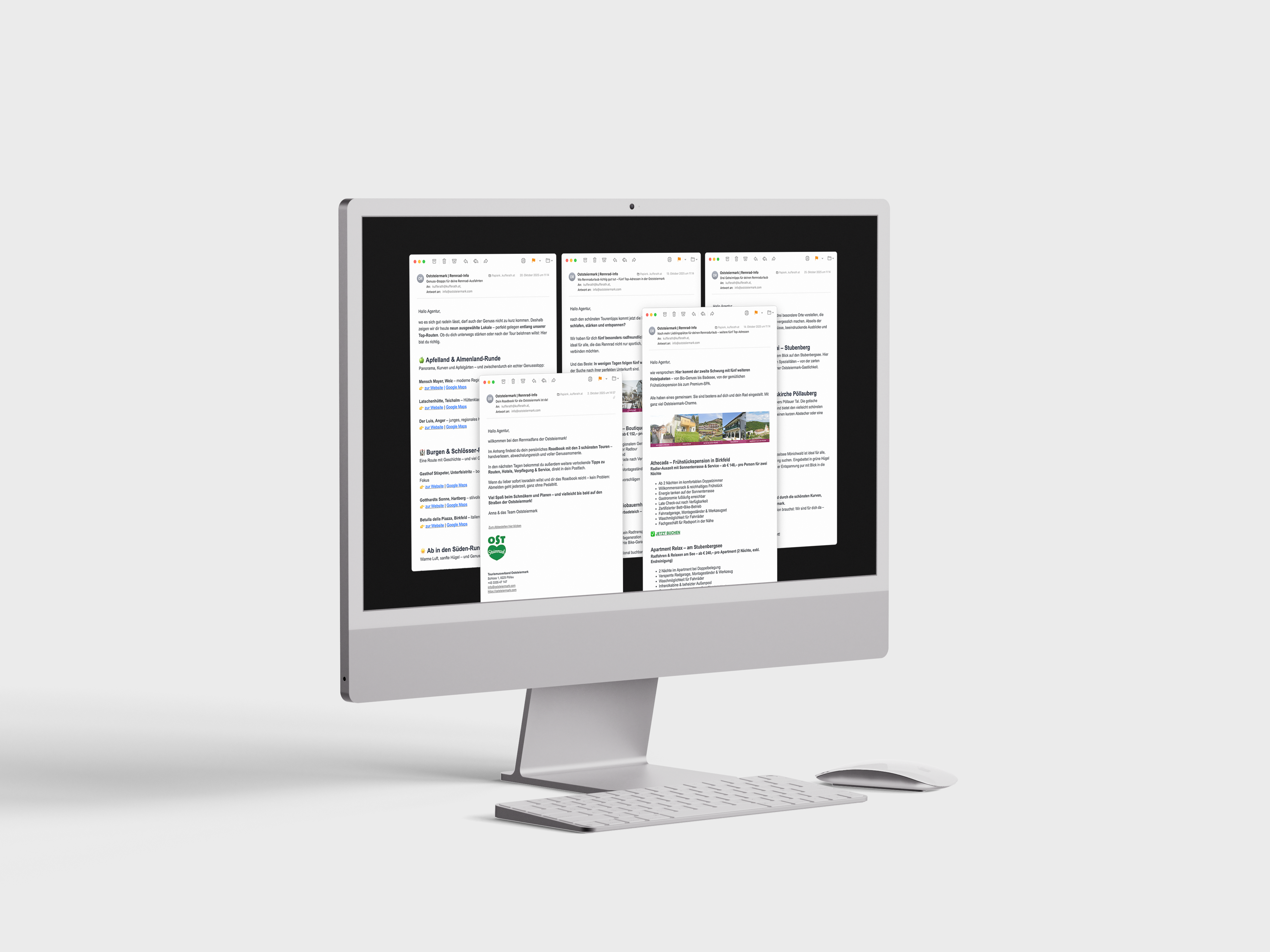 Rennrad Marketing Oststeiermark E-Mail Strecke