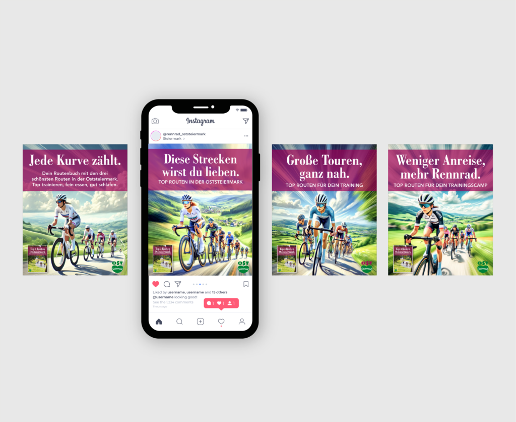 Rennrad Marketing Oststeiermark Instagram Kampagne 